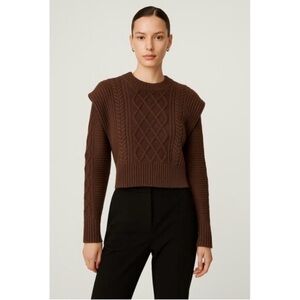 Babaton Seek Cable Knit Merino Wool Sweater